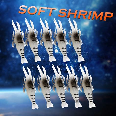 Luminous Shrimp Silicone Artificial Bait Pcs Lot Simulation Soft