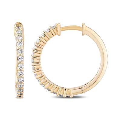 0 57 Carat Diamond Hoop Earrings Lizay DE18125