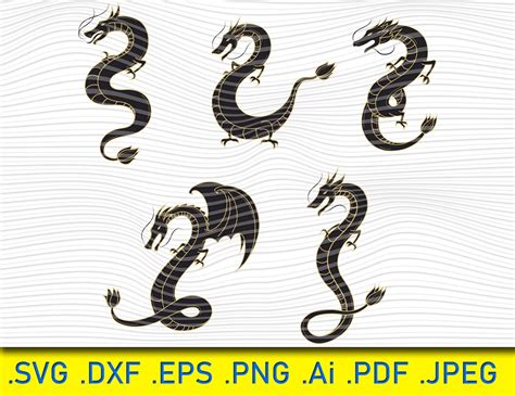 Dragon Silhouette SVG, Dragon Svg, Dragon Clipart,fire Breathing Dragon ...