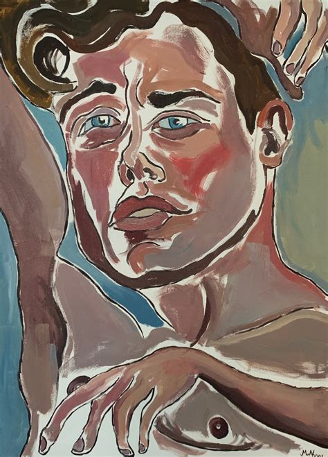 Male Nude Gay Erotic Art Man Painting Surrealism Artwork Nude