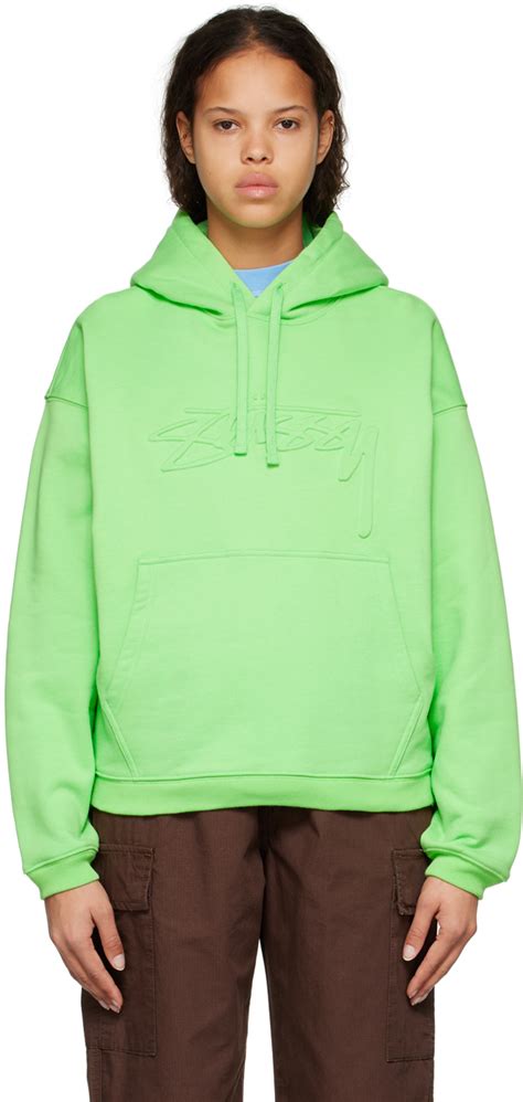 Stüssy Green Oversized Hoodie Stussy