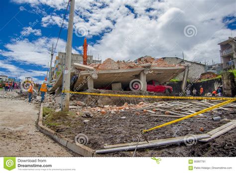 Quito Ecuador April House Destroyed By Earthquake With A