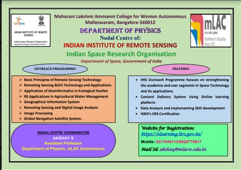 Department Of Physics Mlac Has Been Recognized As Nodal Center For The