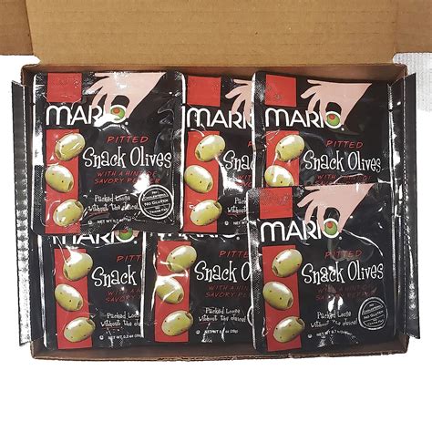 Mario 20g Pitted Snack Olives T Box Savory Pepper 16 Pouches Everything Else