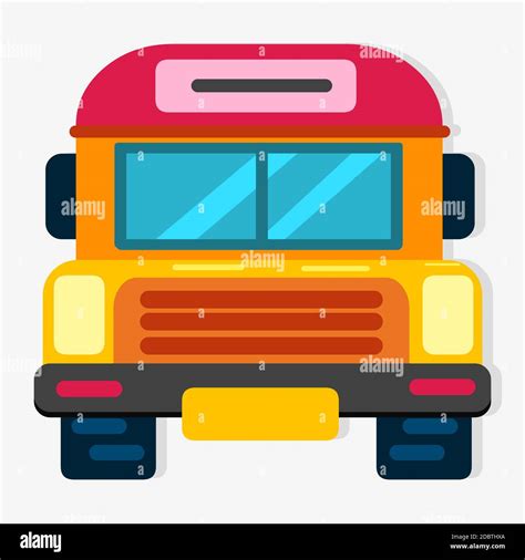 Clipart Illustration Schoolbus Ausgeschnittene Stockfotos Und Bilder