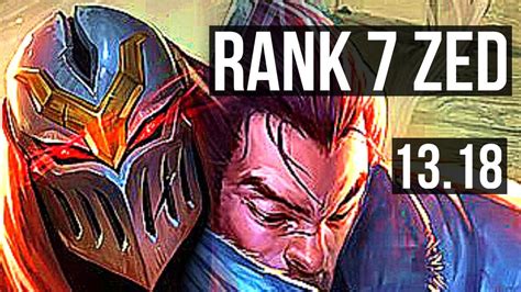 Zed Vs Yasuo Mid Rank 7 Zed 1 0m Mastery Godlike Tr Challenger