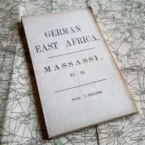 Rare German East Africa Massassi Ww Map British Trench Military