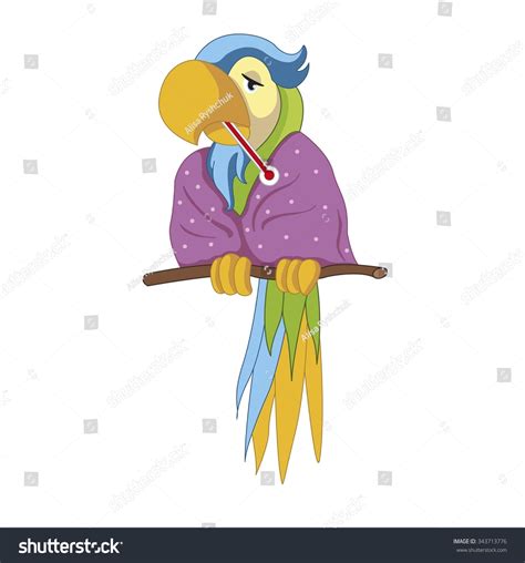 Sick Parrot Cartoon Stock Vector (Royalty Free) 343713776 | Shutterstock