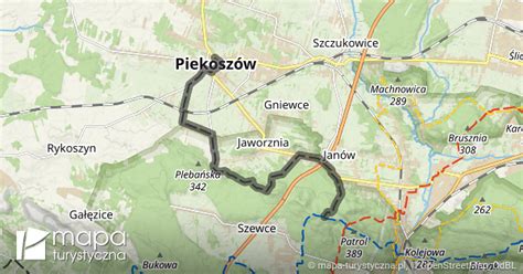 Czarny szlak turystyczny Piekoszów Zielona mapa turystyczna pl