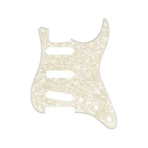 Fender Pickguard Stratocaster S S S Hole Mount Aged White Pear Ply