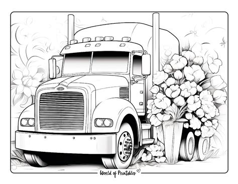 Truck Coloring Pages For Kids & Adults - World of Printables