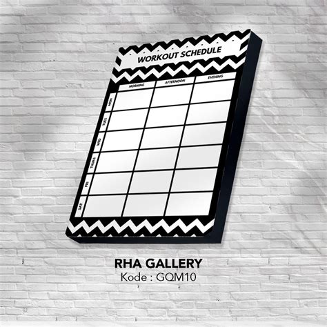 Jual Rha Gallery Papan Tulis Kayu Daily Weekly Jadwal Harian Minimalist