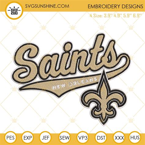 New Orleans Saints Embroidery Designs