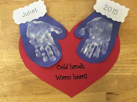 Cold Hands, Warm Hearts winter craft Terrific Preschool Years More ...