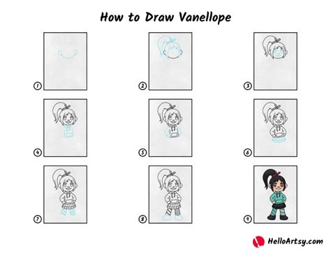 How to Draw Vanellope - HelloArtsy