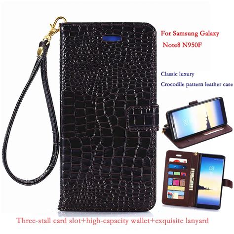 Luxury Crocodile Pattern Leather Protective Phone Cases For Samsung