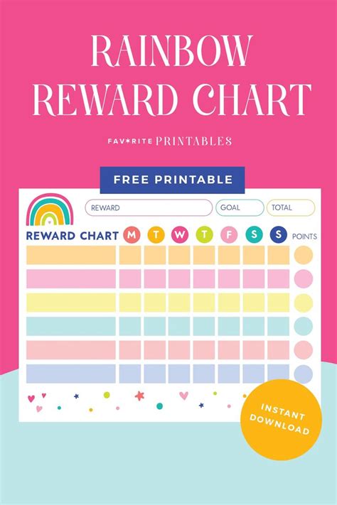 The Rainbow Reward Chart With Free Printables