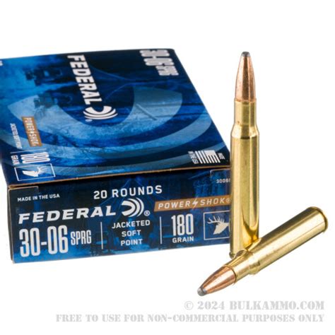 200 Rounds Of Bulk 30 06 Springfield Ammo By Federal 180gr Sp