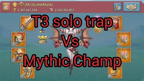 T3 Solo Trap Vs Mythic Champ K1055 Is On FIRE LORDS MOBILE YouTube