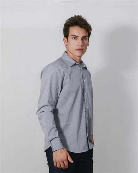 Camisa Social Chumbo Masculina Lasfer Store Moda B Sica E Uniformes