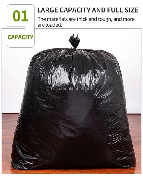 Extra Large Heavy Duty Black Hdpe Trash Bags Plastic Garbage Can Liners