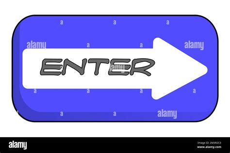 3d Blue Enter Button Graphics On White Background Stock Photo Alamy