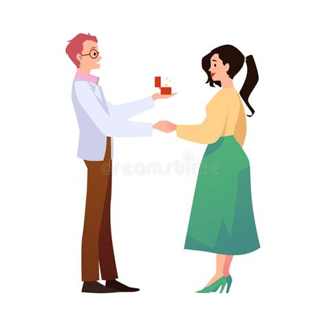 Man Proposing To His Girlfriend Stock Illustrations 96 Man Proposing