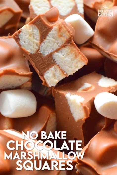 No Bake Chocolate Marshmallow Squares Lord Byrons Kitchen