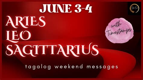 June 3 4 2023 Fire Signs♈️aries♌️leo♐️sagittarius🌈 Weekend Tagalog Tarot Reading Youtube