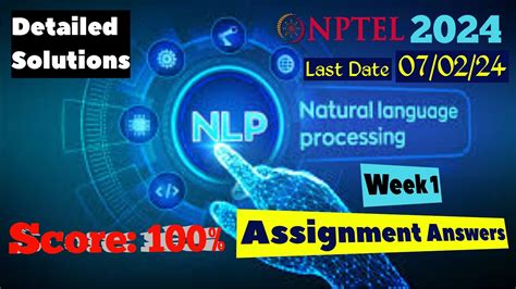 Nptel Natural Language Processing Week Assignment Answers Jan