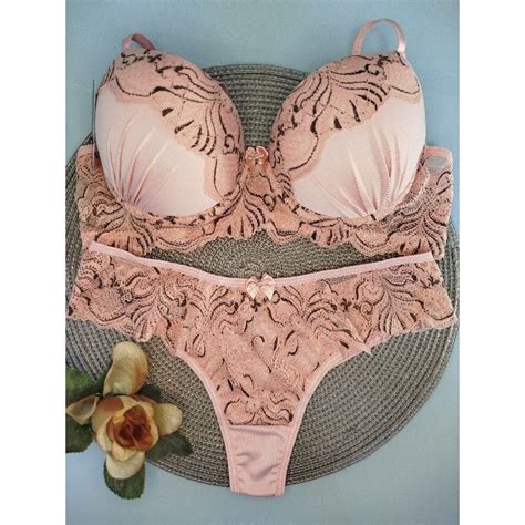 Conjunto De Lingerie Rendado Bicolor Calcinha Fio Moda Ntima