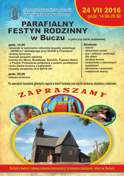 Parafialny festyn rodzinny w Buczu Parafia pw Św Barbary w Buczu