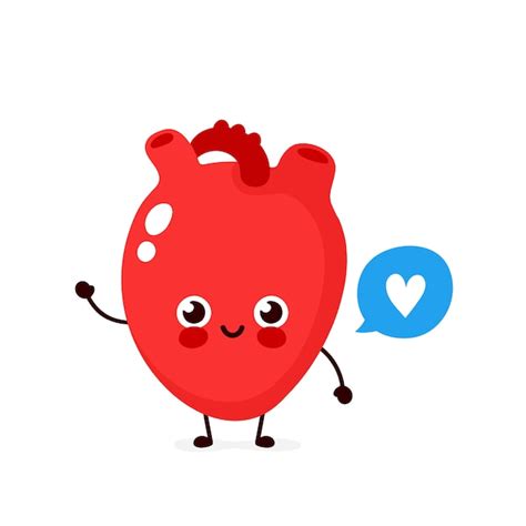 Premium Vector Cute Healthy Happy Human Heart