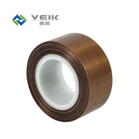 Heat Insulation PTFE Coated Fiberglass Fabric Tape With Adhesive