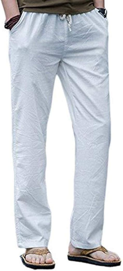 Homme Pantalons D Entra Nement S En Pour Pantalons Lin Chic L Gers En