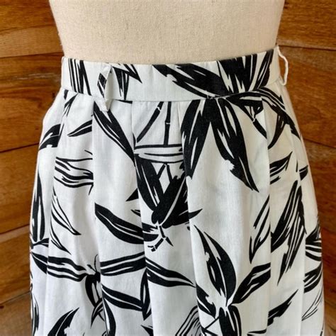 Vintage Eighties Black And White Midi Depop