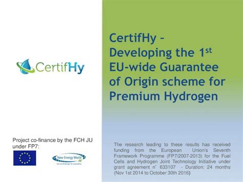 Pdf Certifhy Developing The Eu Wide Guarantee Of Origin