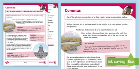 Commas Activity Sheets L Enseignant A Fait Twinkl