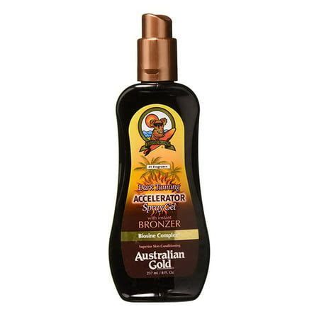 Australian Gold Dark Tanning Accelerator Spray Gel With Bronzer Oz