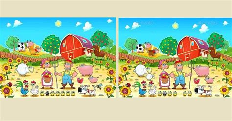 Brain Teaser A Fun Farm Themed Spot The Difference Puzzle