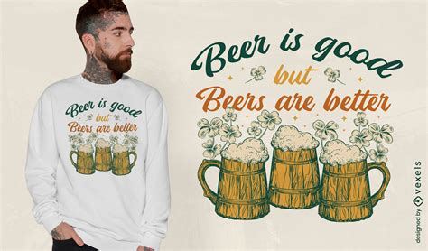 Saint Patrick Beer Quote T Shirt Design Vector Download