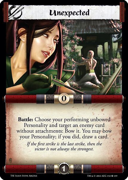 Unexpected Card L5r Legend Of The Five Rings Wiki Fandom