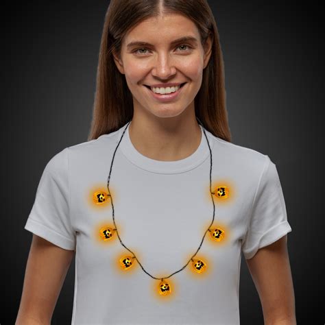 Light Up Pumpkin Necklace Glow Products