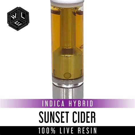 White Label Extracts Sunset Cider 100 Live Resin Cartridge 1 Gram