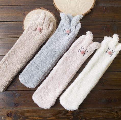 Fluffy Rabbit Ear Socks On Storenvy