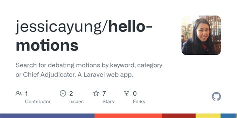 GitHub - jessicayung/hello-motions: Search for debating motions by keyword, category or Chief ...