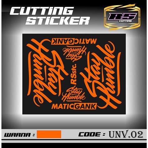 Jual Cod Cutting Sticker Striping Motor Scoopy Stay Humble