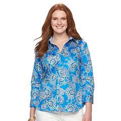 Plus Size Shirts & Blouses | Kohl's | Plus size shirts, Spring capsule ...