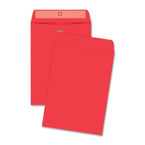 Quality Park Brightly Colored 9x12 Clasp Envelopes - Clasp - #90 - 9" Width x 12" Length - 28 lb ...