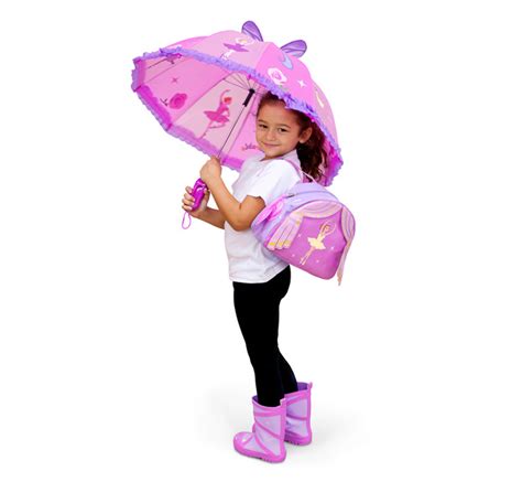 Creative 3D Umbrella Beautiful Pink 3D Cartoon Gril Child Umbrellas ...